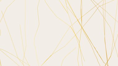 Beyaz arka planda altın sarısı Kintsugi çatlak deseni. Kırık mermere benzeyen altın çatlakların dokusu. Düğün kartları, posterler ve lüks tasarım şablonları için ideal. Vektör illüstrasyonu