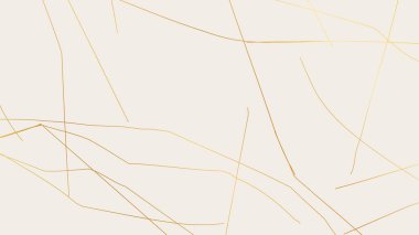 Beyaz arka planda altın sarısı Kintsugi çatlak deseni. Kırık mermere benzeyen altın çatlakların dokusu. Düğün kartları, posterler ve lüks tasarım şablonları için ideal. Vektör illüstrasyonu