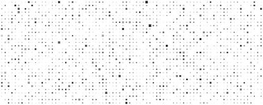 Kareli soyut geometrik arkaplan. Beyaz üzerine gri pikseller ve boş alan. Dijital iş arkaplanı. Vektör illüstrasyonu