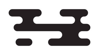 Geleneksel Asya tarzı bulut Japon ve Çin motiflerinden esinlenilmiştir. Baskı ve tasarım için basit siyah dekoratif element. Vektör illüstrasyonu