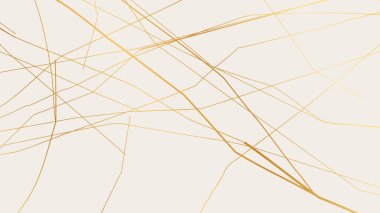 Beyaz arka planda altın sarısı Kintsugi çatlak deseni. Kırık mermere benzeyen altın çatlakların dokusu. Düğün kartları, posterler ve lüks tasarım şablonları için ideal. Vektör illüstrasyonu