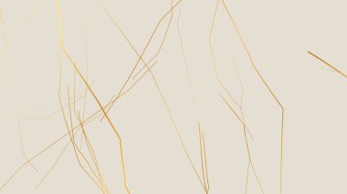 Beyaz arka planda altın sarısı Kintsugi çatlak deseni. Kırık mermere benzeyen altın çatlakların dokusu. Düğün kartları, posterler ve lüks tasarım şablonları için ideal. Vektör illüstrasyonu
