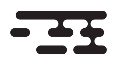 Geleneksel Asya tarzı bulut Japon ve Çin motiflerinden esinlenilmiştir. Baskı ve tasarım için basit siyah dekoratif element. Vektör illüstrasyonu