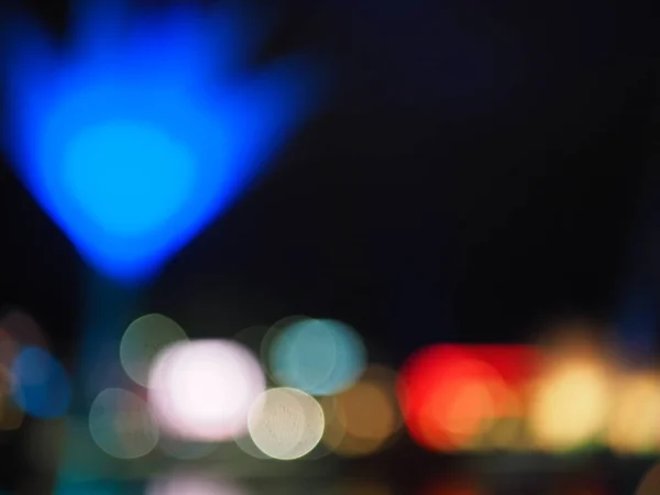 blurred lights in the city during Christmas