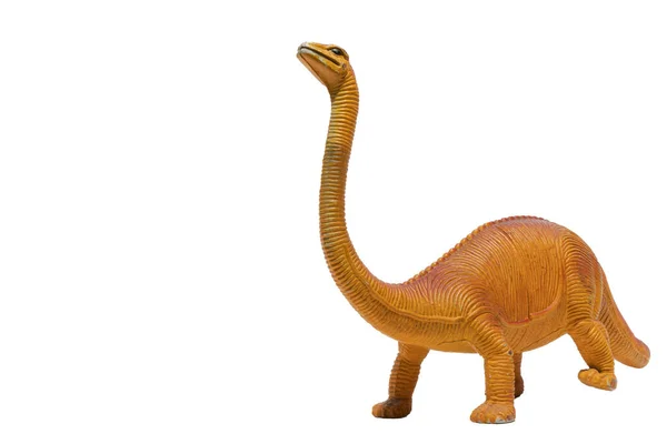 Juguete Dinosaurio Aislado Sobre Fondo Blanco Brachiosaurio —  Fotos de Stock