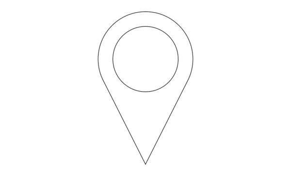 Pin Mark Icon Isolated Location Template — Stock Photo, Image