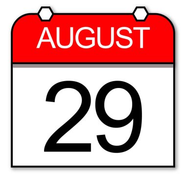 29 Ağustos: Günlük takvim kare simgesi.