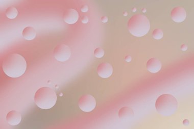 Soyut arkaplan tasarımı, pastel tonlarda kabarcıklar ve yumuşak doku. Pembe tonlarda dairesel şekiller.