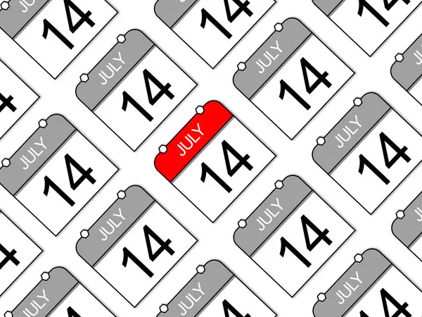 14 Temmuz, günlük takvimler kusursuz. Son teslim tarihi.