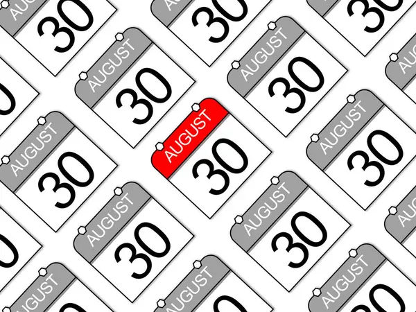 30 Ağustos. Çapraz günlük takvimler. Kusursuz desen arkaplanı.