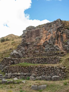 Cusco Peru 'da Tambomachay Inca harabeleri