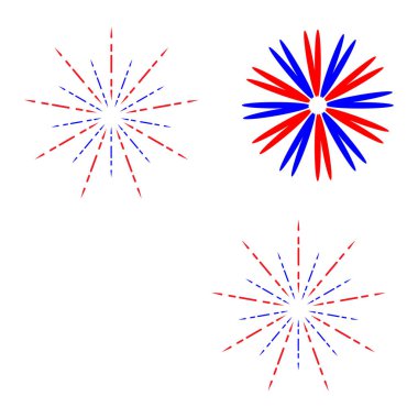 havai fişek simgesi resim logo vektör çizimi