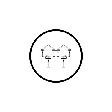 Elektrik direği simgesi resim resimleme logosunu ışıklandır