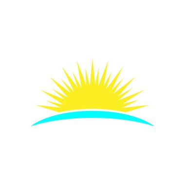 Güneş logosu vektör sembolü doğa resmi doğal