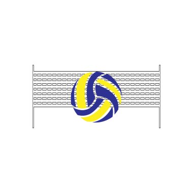 spor, ikon, logo, illüstrasyon, voleybol, top, voleybol, vektör, oyun, takım, ağ, sembol,