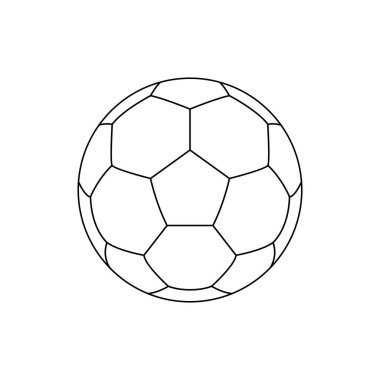 Foot Ball veya Soccer Ball Sanat Illustration, Logo, Website, Apps, Pictogram, News, Infographic veya Grafik Tasarım Elementi Simgesi. Vektör İllüstrasyonu