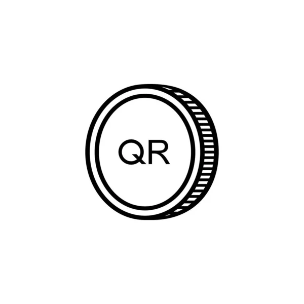 Symbol Katarské Měny Katarský Rijal Znak Qar Vektorová Ilustrace — Stockový vektor