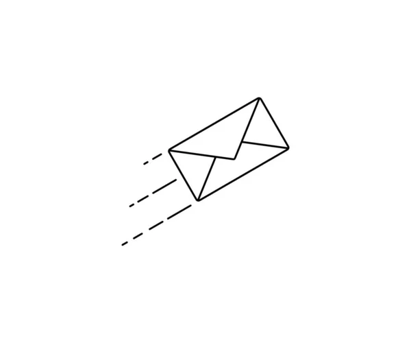 Ikona Zprávy Symbol Email Nebo News Sign Pictogram Logo Art — Stockový vektor