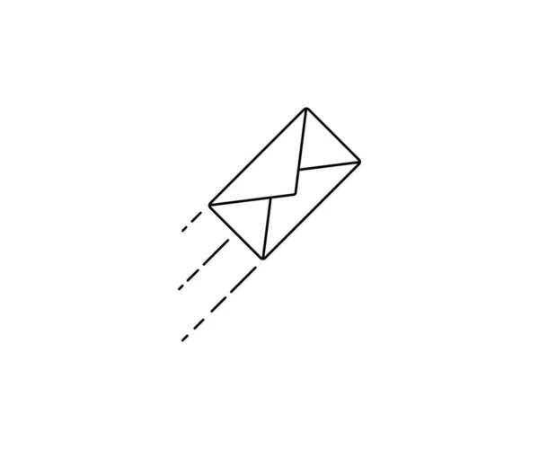 Ikona Zprávy Symbol Email Nebo News Sign Pictogram Logo Art — Stockový vektor