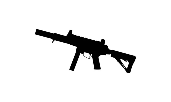 Silhouette Weapon Gun Logo Pictogram Art Illustration Website Vagy Grafikai — Stock Vector