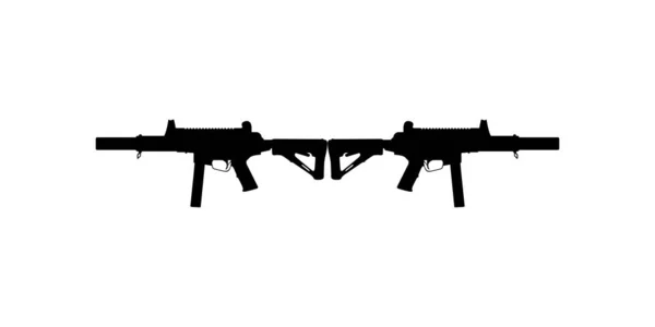 Silhouette Weapon Gun Logo Piktogram Ilustracja Sztuki Strona Internetowa Lub — Wektor stockowy