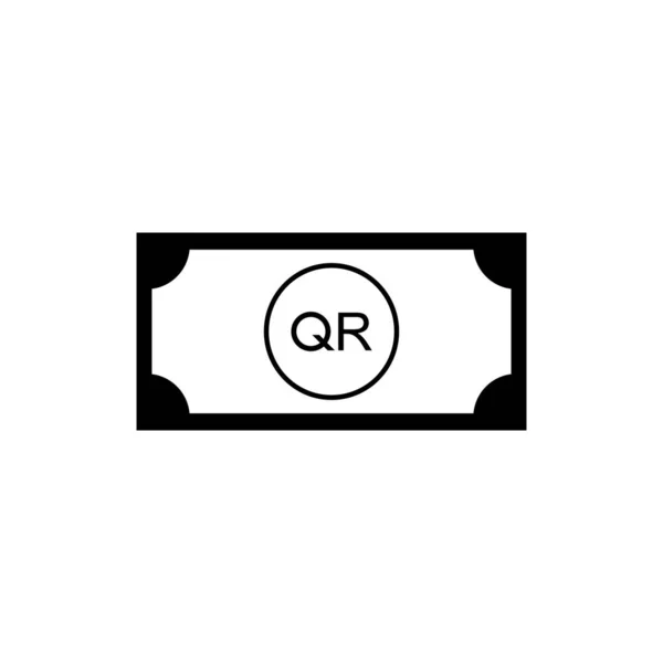 Qatar Currency Icon Symbol Qatari Riyal Latin Version Qar Sign — Stock Vector