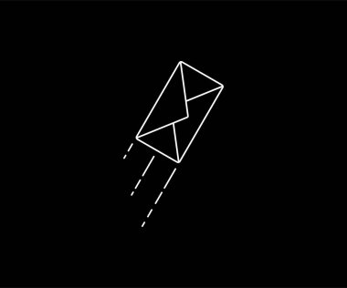 İleti Simgesi, E- posta veya Pictogram, Logo, Sanat İllüstrasyonu, Web Sitesi, Uygulamalar veya Grafik Tasarım Elemanı için Haber İşareti. Vektör İllüstrasyonu