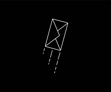 İleti Simgesi, E- posta veya Pictogram, Logo, Sanat İllüstrasyonu, Web Sitesi, Uygulamalar veya Grafik Tasarım Elemanı için Haber İşareti. Vektör İllüstrasyonu