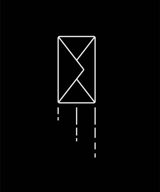 İleti Simgesi, E- posta veya Pictogram, Logo, Sanat İllüstrasyonu, Web Sitesi, Uygulamalar veya Grafik Tasarım Elemanı için Haber İşareti. Vektör İllüstrasyonu