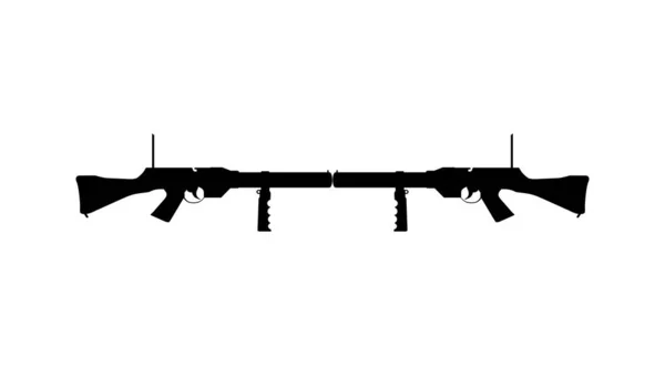 Silhouette Weapon Gun Logo Pictogram Art Illustration Website Graphic Design — 스톡 벡터
