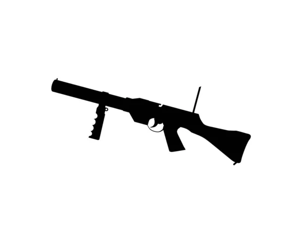Silhouette Della Pistola Arma Logo Pittogramma Illustrazione Arte Sito Web — Vettoriale Stock