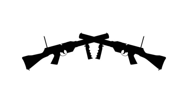 Silhouette Arme Feu Pour Logo Pictogramme Illustration Art Site Web — Image vectorielle