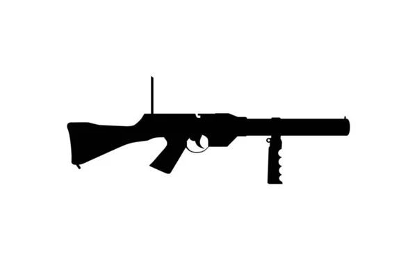 Silhueta Arma Arma Para Logotipo Pictograma Ilustração Arte Site Elemento —  Vetores de Stock