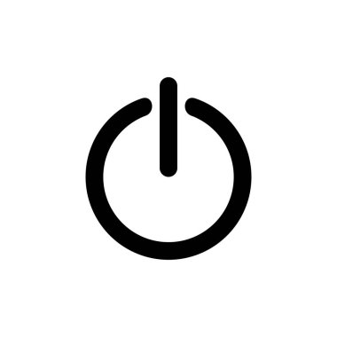 Piktogram, Resim Çizimi, Logo, Uygulamalar, Web sitesi veya Grafik Tasarım Elemanı için Güç Düğmesi Kapatma İşareti. Vektör İllüstrasyonu