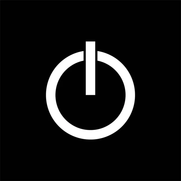 Power Button Switch Sign Voor Pictogram Art Illustration Logo Apps — Stockvector