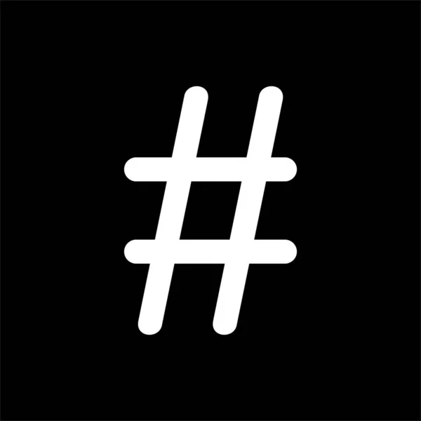 Hashtag Teken Tagline Icoon Symbool Voor Logo Apps Website Art — Stockvector