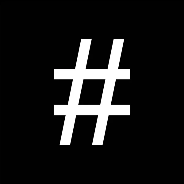 Hashtag Jel Tagline Ikon Szimbólum Logó Alkalmazások Weboldal Művészeti Illusztráció — Stock Vector