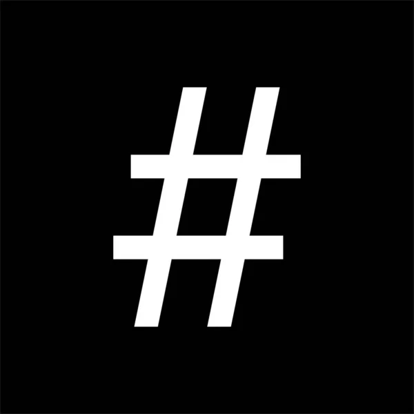 Hashtag Sign Tagline Ícone Símbolo Para Logotipo Apps Site Ilustração —  Vetores de Stock