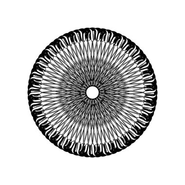 Dekorasyon, Süsleme, Logo, Web Sitesi, Sanat Resimleri veya Grafik Tasarım Elemanından Yapılan Sanatsal Çember Şekli. Vektör İllüstrasyonu 