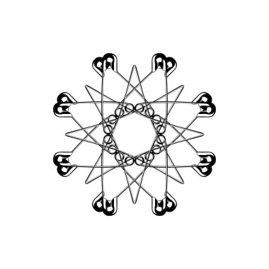 Dekorasyon, Süsleme, Logo, Web Sitesi, Sanat Resimleri veya Grafik Tasarım Elemanından Yapılan Sanatsal Çember Şekli. Vektör İllüstrasyonu 