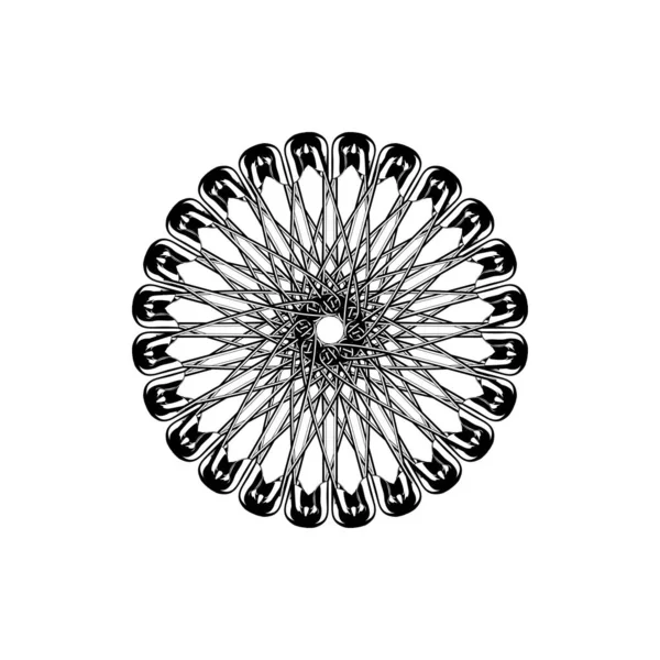 Konstnärlig Cirkelform Tillverkad Säkerhetstapp Sammansättning För Dekoration Utsmyckning Logotyp Webbplats — Stock vektor