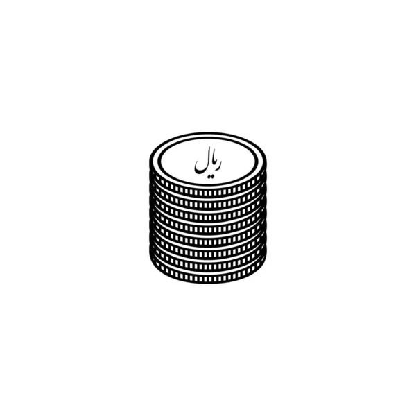 Symbol Der Iranischen Währung Iranische Rial Münzen Irr Zeichen Vektorillustration — Stockvektor