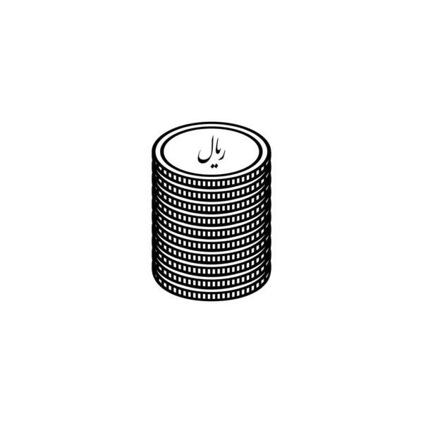 Symbol Der Iranischen Währung Iranische Rial Münzen Irr Zeichen Vektorillustration — Stockvektor