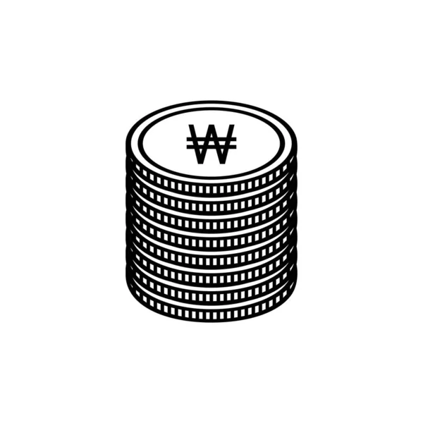 Korea Currency Icon Symbol Won Krw Sign Векторний Приклад — стоковий вектор