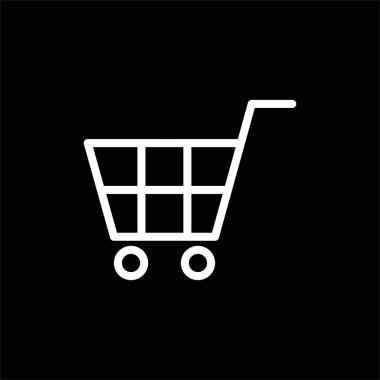 Simge Simgesi, Piktogram, Logo, Web Sitesi, Uygulamalar, Sanat Resimleri veya Grafik Tasarım Elemanı için Trolley İşareti. Vektör İllüstrasyonu