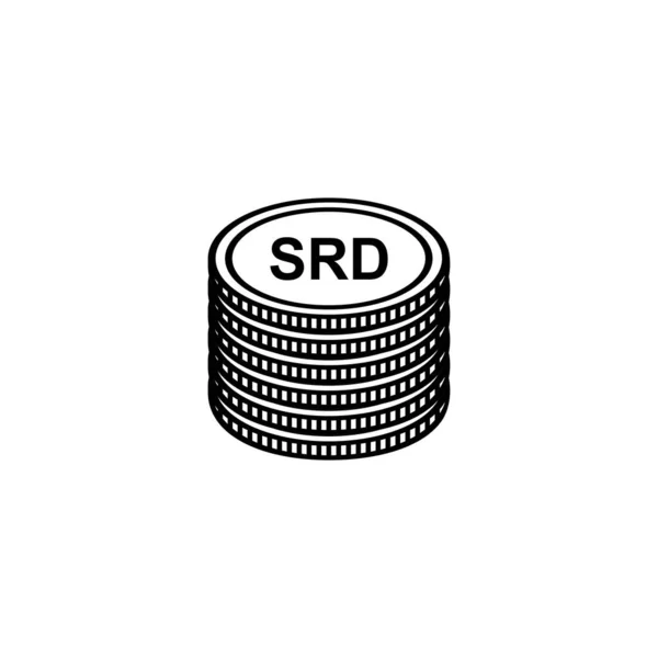 Suriname Currency Srd Suriname Money Icon Symbol Vector Illustration — Archivo Imágenes Vectoriales