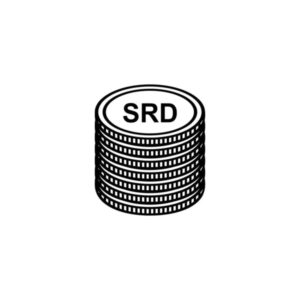 Suriname Currency Srd Suriname Money Icon Symbol Vector Illustration — 스톡 벡터