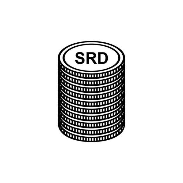 Suriname Currency Srd Suriname Money Icon Symbol Vector Illustration — стоковий вектор