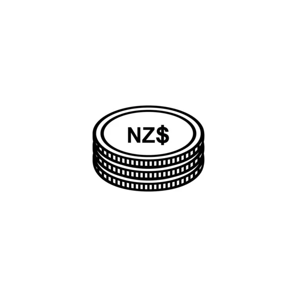 Symbol Ikony Waluty Nowej Zelandii Dolar Nowozelandzki Znak Nzd Ilustracja — Wektor stockowy