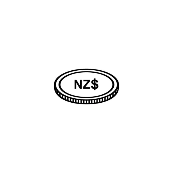 Symbol Ikony Waluty Nowej Zelandii Dolar Nowozelandzki Znak Nzd Ilustracja — Wektor stockowy